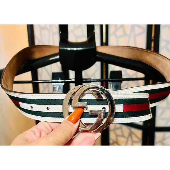 Gucci Other - Gucci Web Belt with interlocking G buckle with signature green and red stripe.